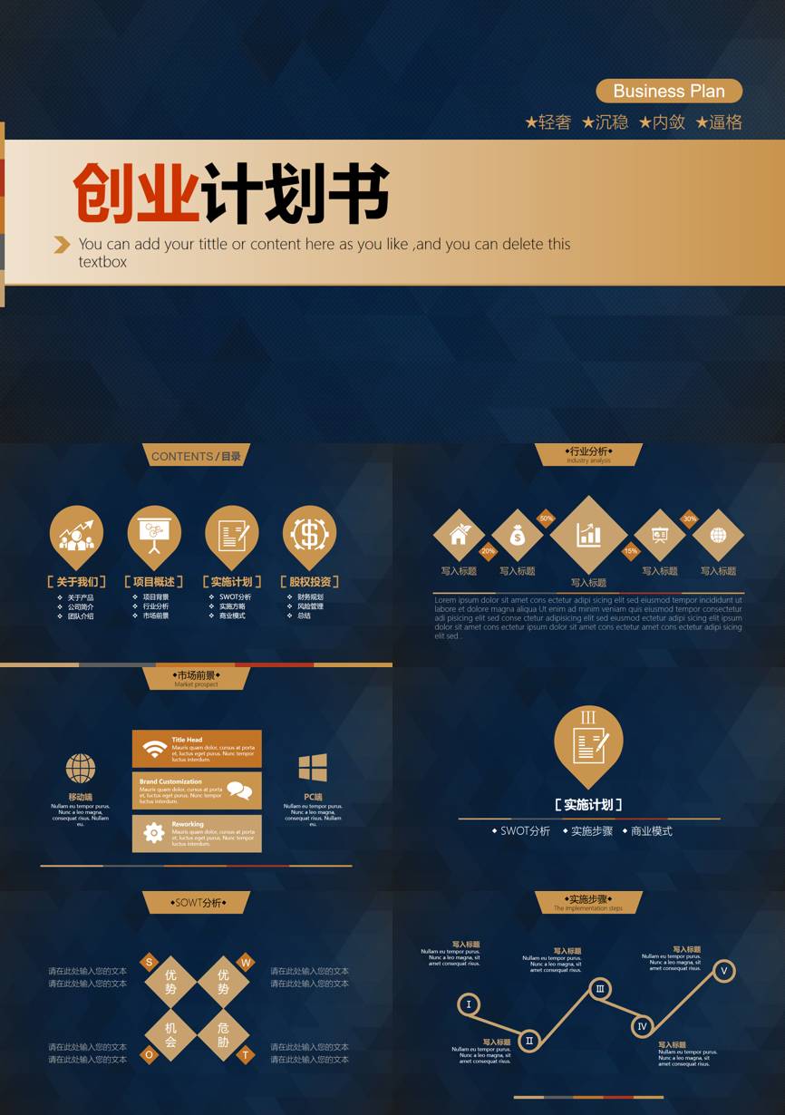 创业融资策划 (81)商业计划书PPT模板